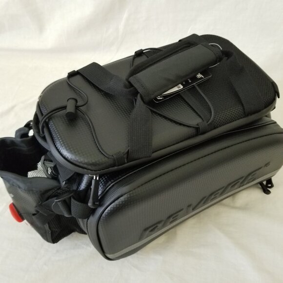 NWT! Revere Waterproof Rigid-Shell Bike Bag w/Side Panniers and Shoulder Strap - Picture 8 of 16